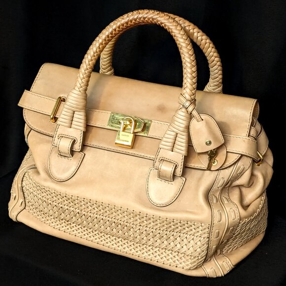 GUCCI Limited Edition Handmade Natural Leather Bag Large - UNICORN ALERT! - Picture 14 of 15